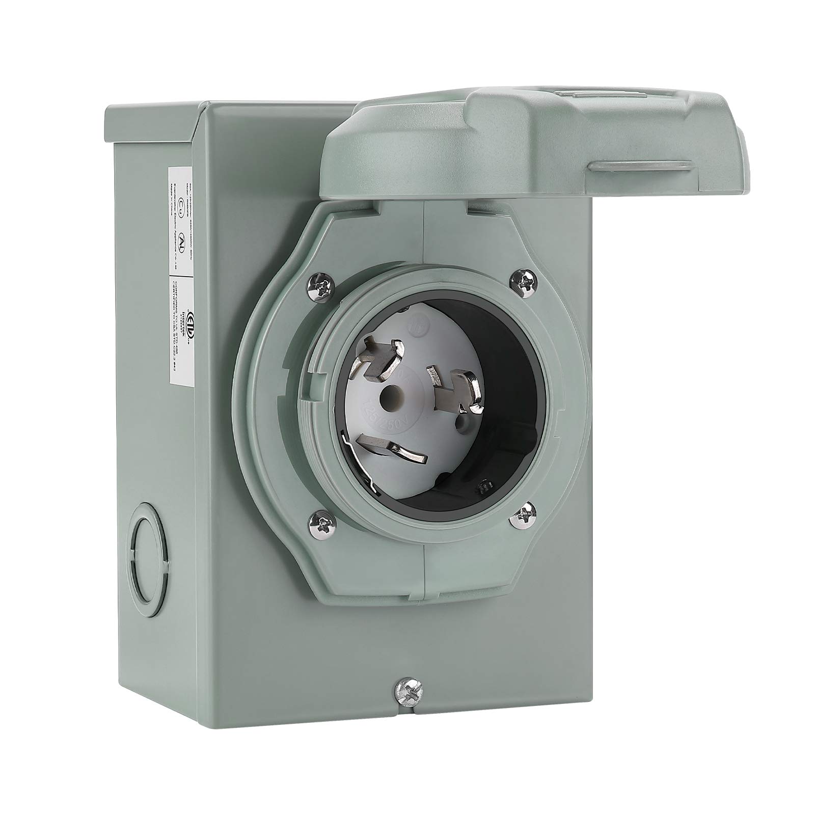 BougeRV 50 Amp Generator Power Inlet Box, NEMA 3R Power Inlet Box, NEMA