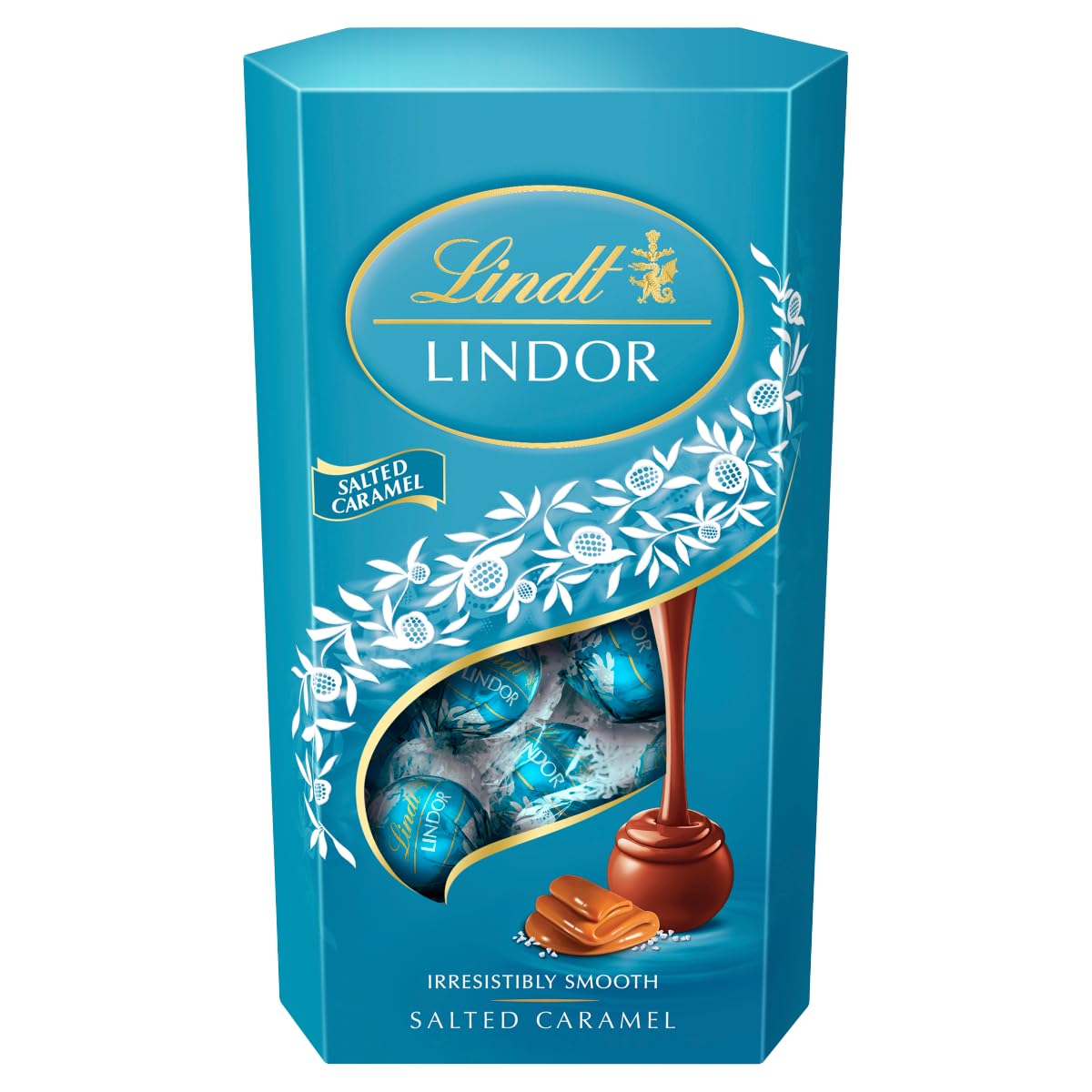 Lindor Salted Caramel Chocolate Truffles – 600g Box (Approx. 48 Balls) – Smooth Filling – Christmas, Gift, Birthday, Congratulations, Sharing Treat