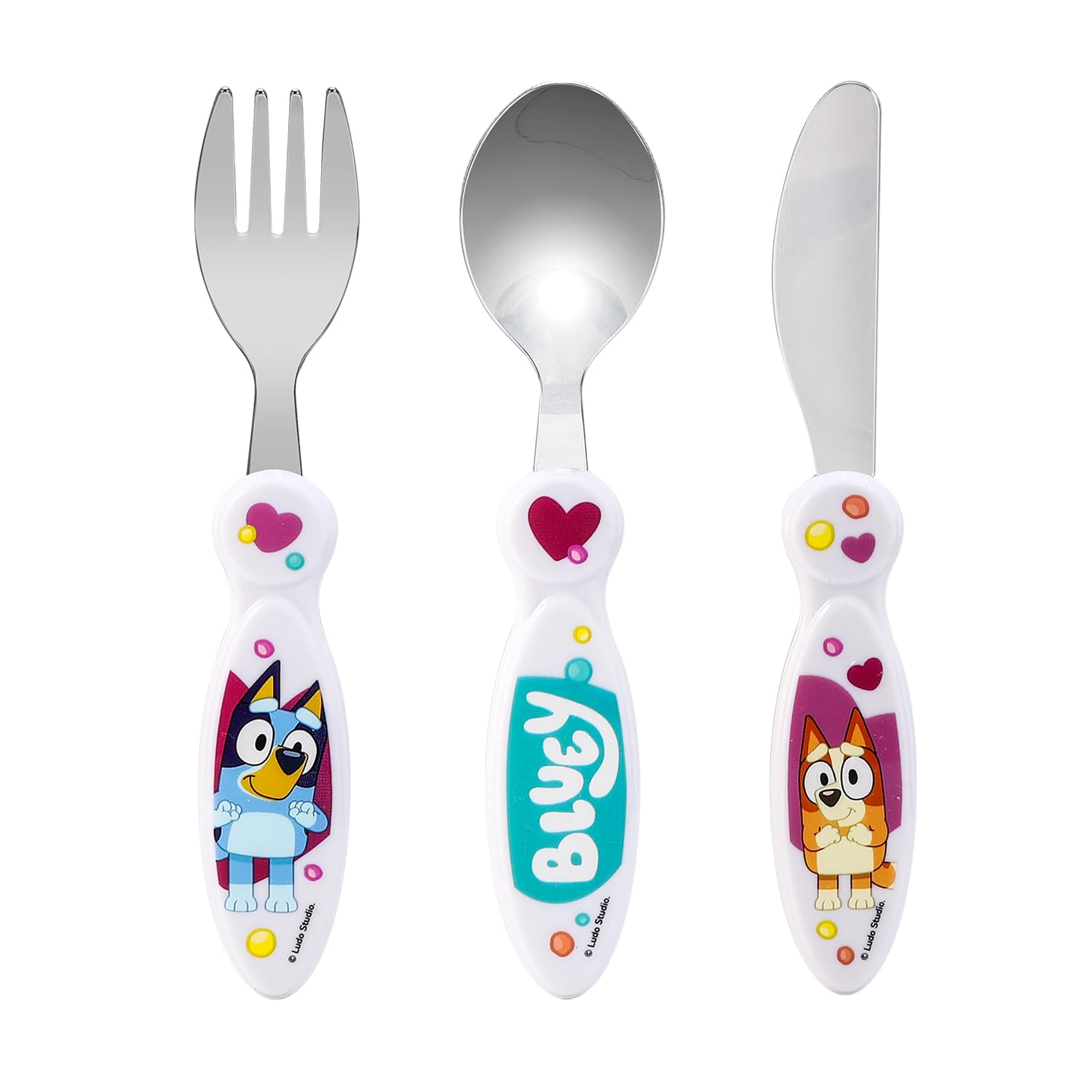 Kids Cutlery Set – 3PCS Childrens Toddler Dinnerware Set Gift for Boys & Girls, Includes Knife, Fork & Spoon, Travel Cutlery Set for Kids (Bluey)