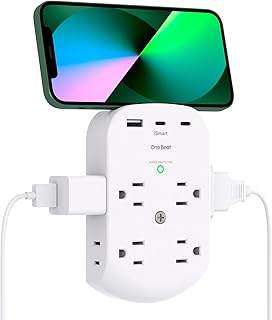 Surge Protector Outlet Extender, 8 Multi Plug Outlet with 3 USB Wall Charger (2 USB C Port), 3 Sided Multi Plug Wall Outlet Splitter, Multiple Plug Adapter for Home Office Dorm Room