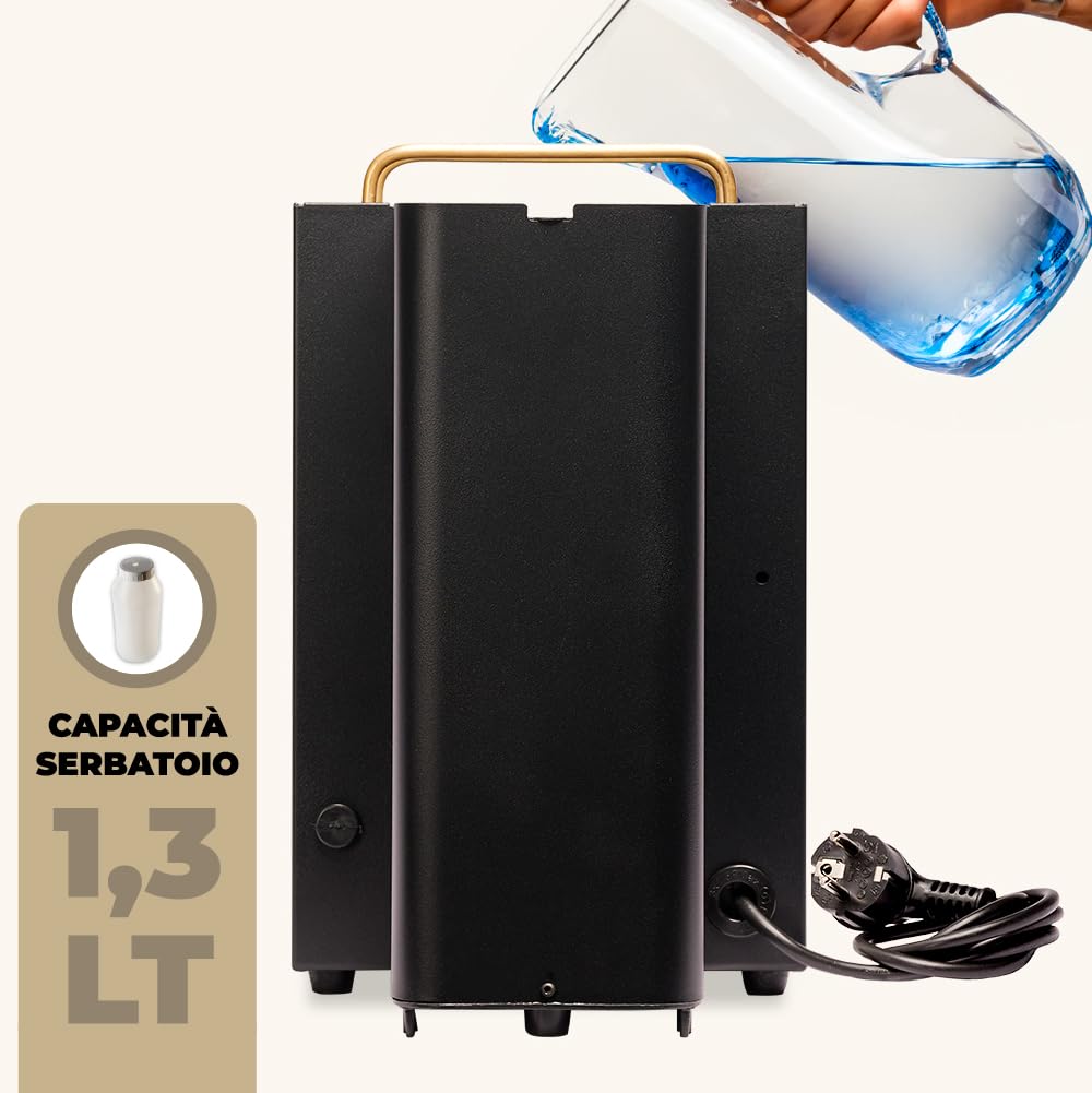 FABER COFFEE MACHINES | Modello Pro Deluxe | Macchina caffe a cialde ese 44mm | Rifiniture ottonato | Pressacialda in ottone regolabile | elettrovalvola di serie (MAT BLACK)