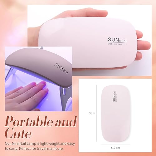 Miniatura 5 de BORN PRETTY Kit de esmalte de uñas de gel con lámpara de uñas U Vluz de 48 W, 12 colores gelatina, juego de esmalte de gel con puntas, capa base,