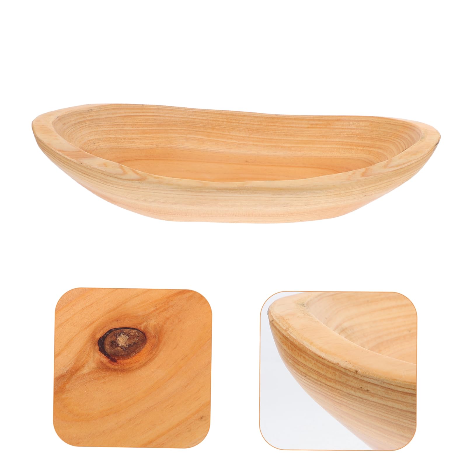 Plato De Madera para Frutas y Postres Diseño Japonés Contenedor Multifuncional para Decoración De Cocina y Reuniones Grande