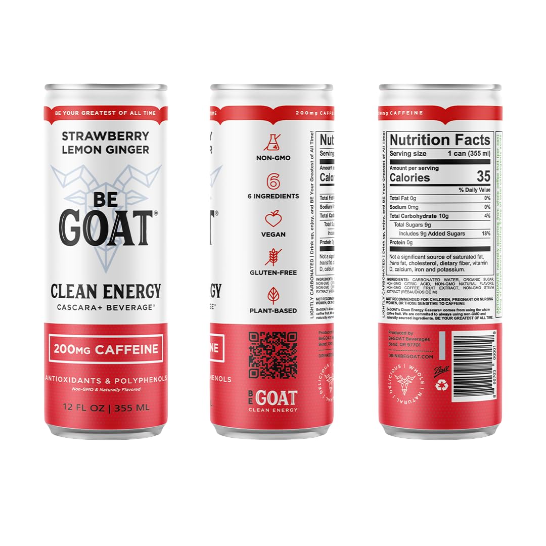 Amazon.com : BeGOAT Clean Energy | Strawberry Lemon Ginger | 6