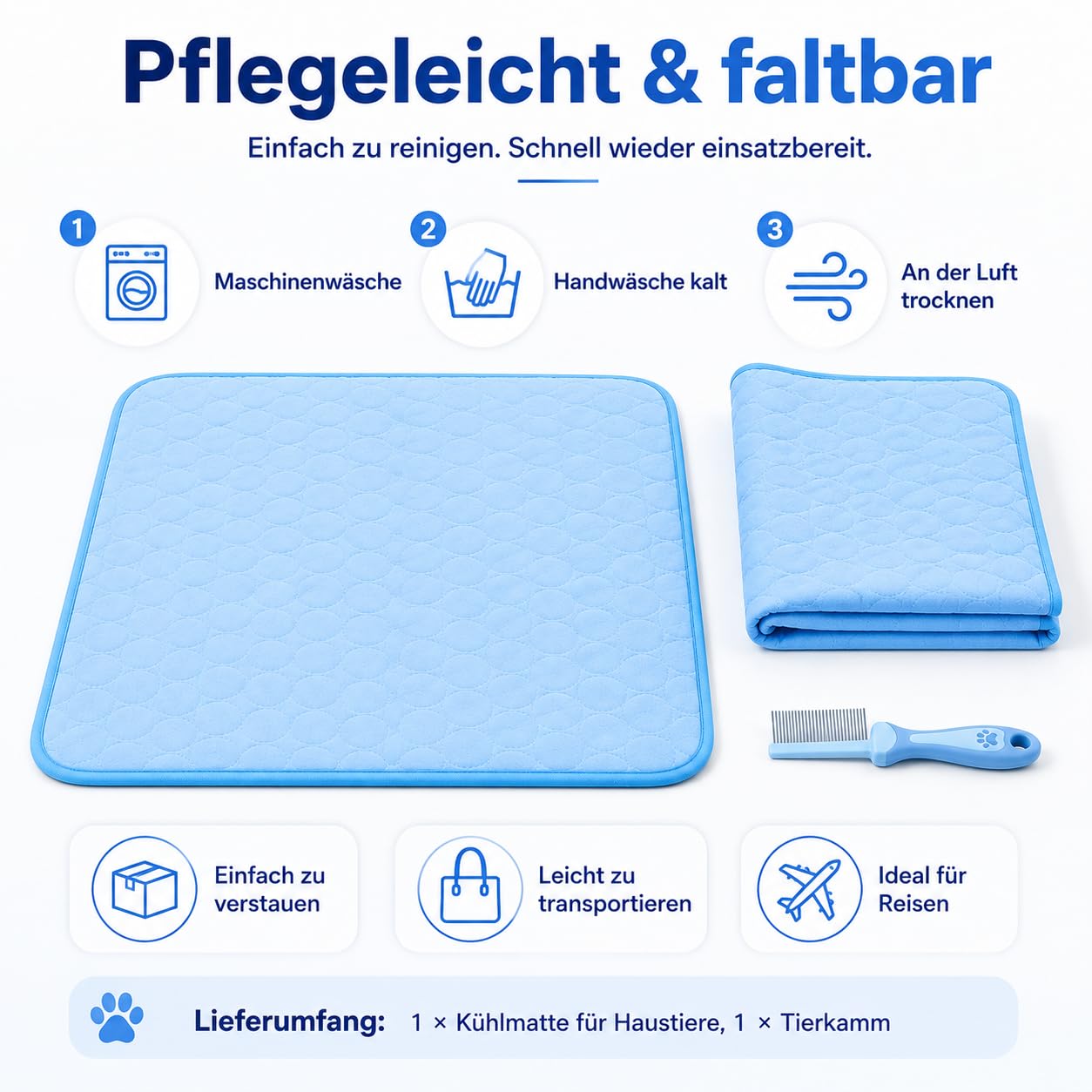Pealeaf Arctic Paw Kühlmatte - Arcticpaw Hund Kühlmatte Sommer, Komfortable Kühlunterlage für Hunde und Katzen ohne Strom, Faltbare Haustiermatte für Zuhause, Auto, Balkon und Garten (Grau,XL)