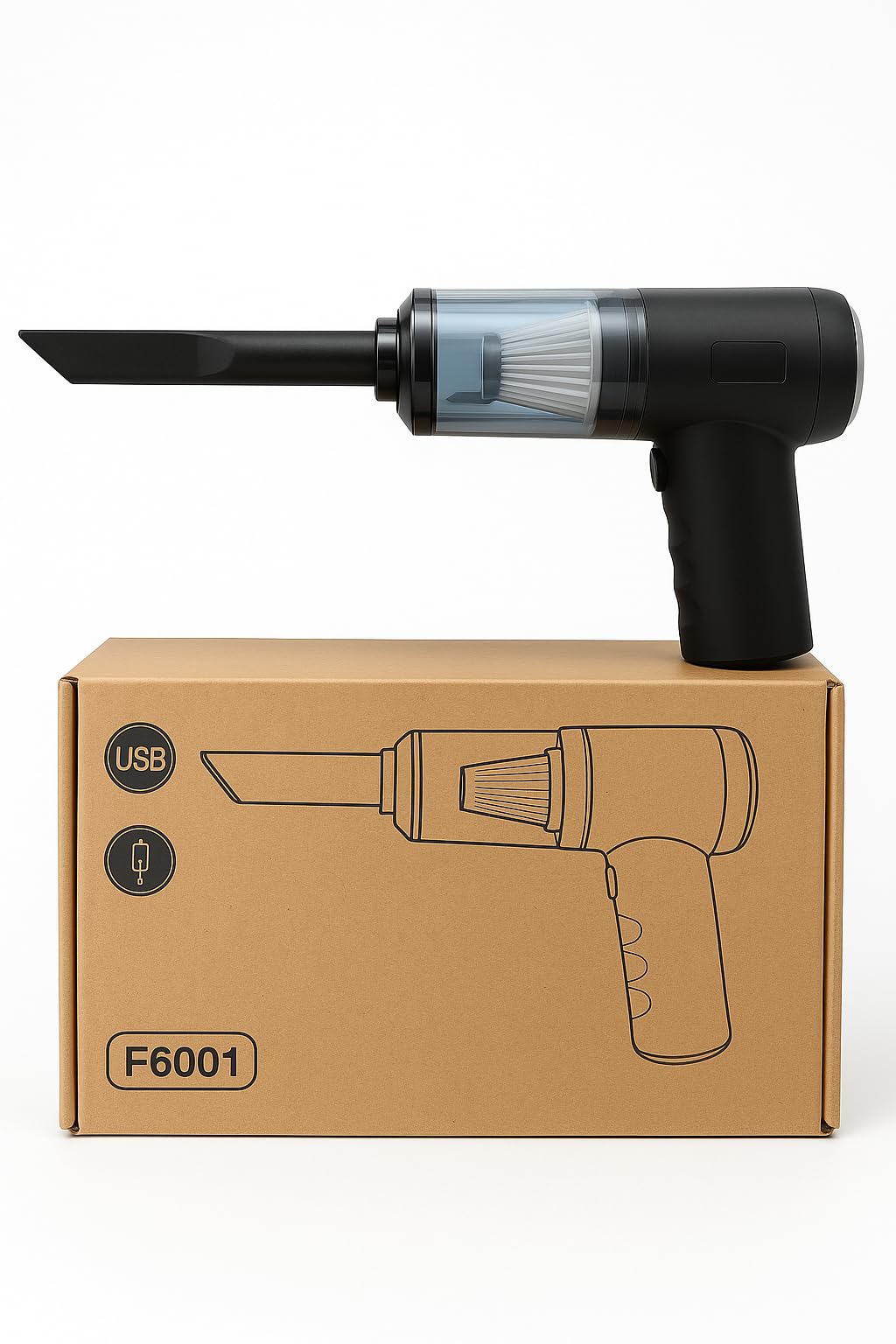 Mini Aspirador sin Cable. Aspiradora de Mano. Potente 6000 PA, hogar, Coche, pelos de Mascotas, teclados. Carga USB 30 Minutos de autonomía. Accesorios Coche. Aspiradoras.