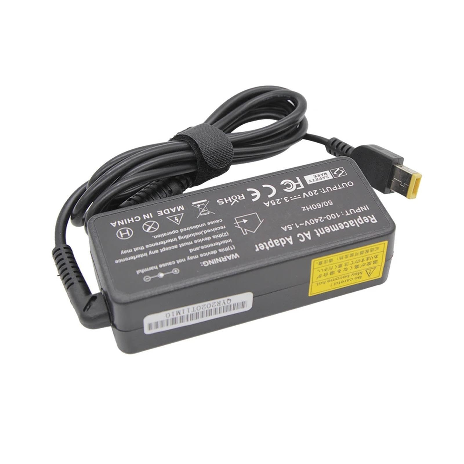 Adaptador De Corriente De Cargador De Vuelta De CA USB De 20V, 3,25a, 65W, Compatible con Thinkpad,Yoga X301S X230S G500 G405 X1 Carbon E431 E531 T440s Yoga 13(with AU Plug)
