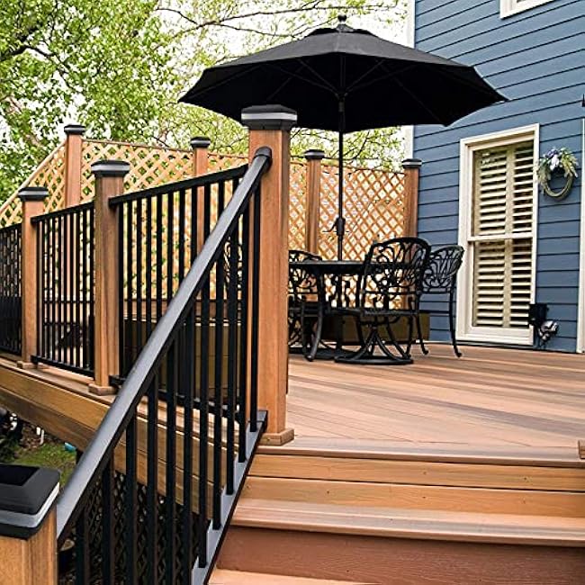 Sumaote Solar Post Cap Light, Outdoor Waterproof LED Solar Post Light Fits 4x4 5x5 6x6 Wooden Posts Fence Lights Platform Garden Patio Deck 6000K White Lighting, Black Shell, 1 Pack