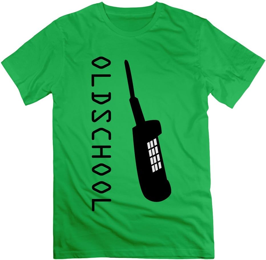 X112 Oldschool Cell Mobile T-Shirt For Man M ForestGreen