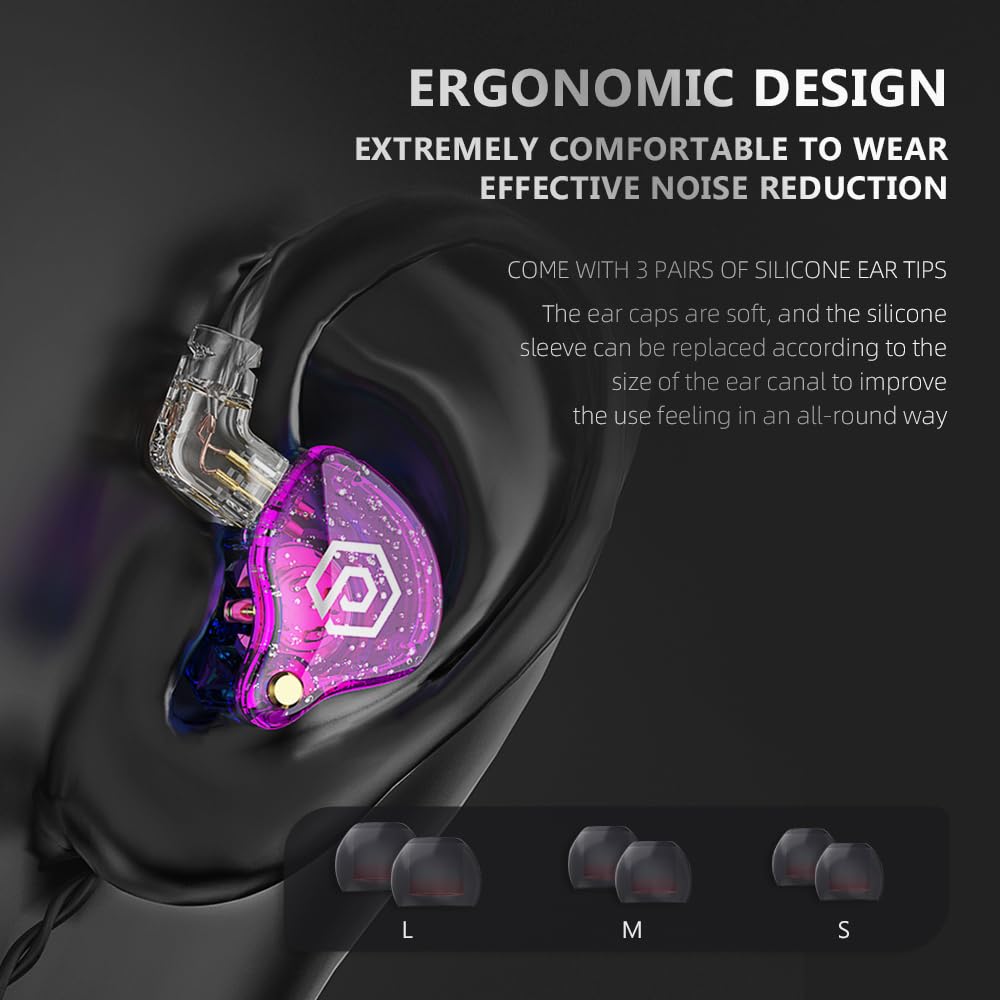 POPCORN Bass X8 Pro Typ C in Ear Monitore Kopfhörer Gaming Earbuds Kopfhörer Stereo mit Mikrofon (Lila)