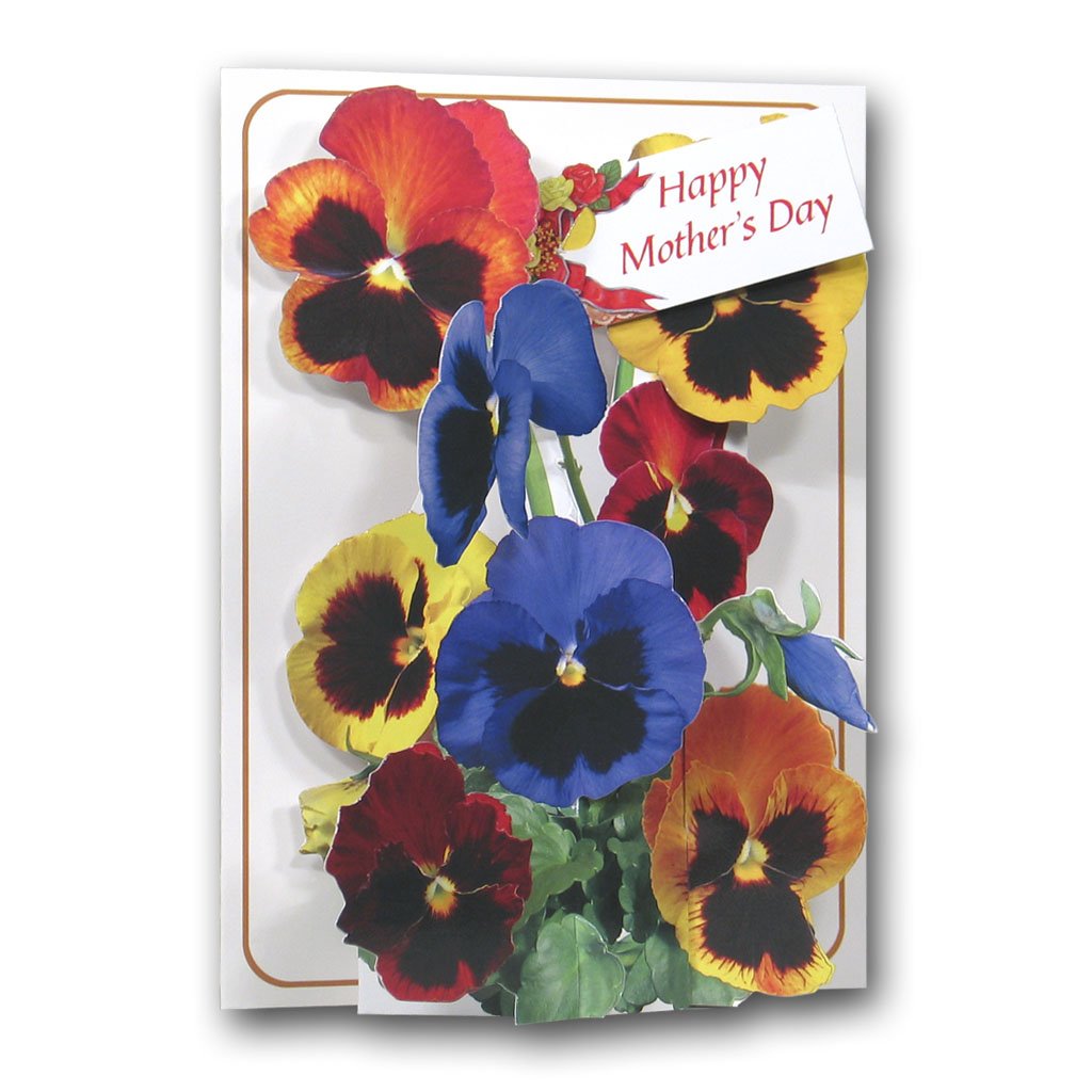 The Pictoria PressMOTHERS DAY - Pansies - a 3D Pop Up Greeting Card - from