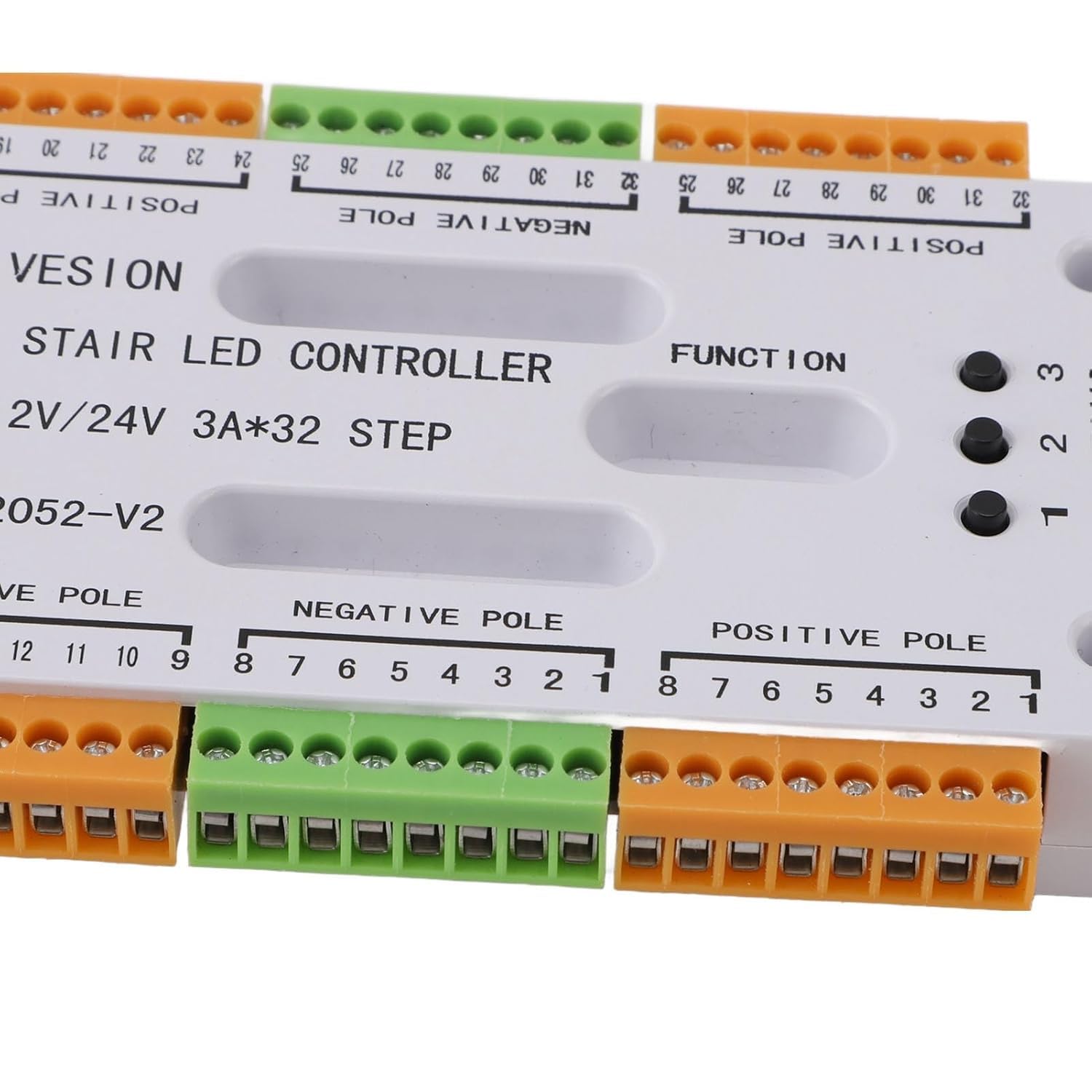 NLIGHTING Controller LED per Scale 32 Canali 12V/24V 500W con 2 Sensori PIR e Sensore Crepuscolare – Centralina Intelligente per Illuminazione Sequenziale Scale fino a 32 Gradini – Domotica Smart Home