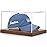 JupDec Hat Display Case, Clear Acrylic Baseball Cap Display Box Stand, UV Protection Signed Hat Transparent Showcase with Solid Wood Base Risers & Hat Shaper, Ideal Gift for Caps Collector