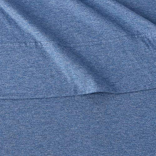 Image of Amazon Basics 4 Piece Breathable Cotton Jersey Knit Bed Sheet Set with Deep Pockets, Stretchy Sheets, Queen, Chambray