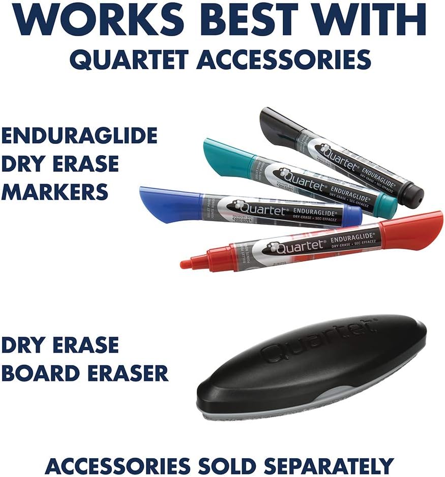 Quartet Easel, Magnetic Whiteboard/Flipchart, 3' x 2', Compass Mobile Presentation, Graphite Frame (ECM32EU)