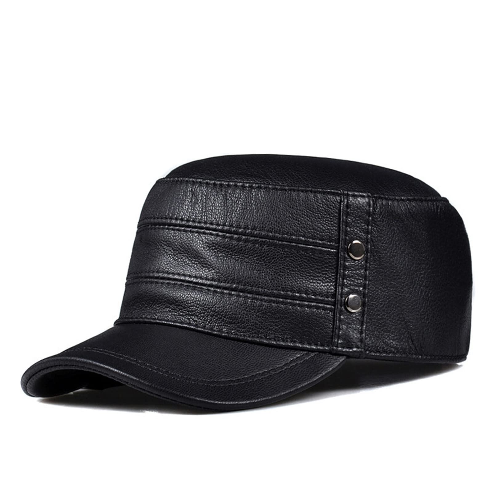 Oryginalna skórzana czapka kapeluszowa zima mężczyzn baseball MIL-Itary Caps Hats