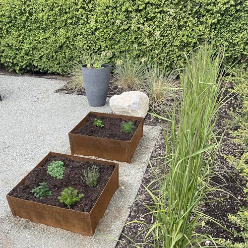 Edge Right - Raised Garden Bed Kit - COR-Ten Steel (14" COR-Ten Steel, 2 FT x 4 FT)