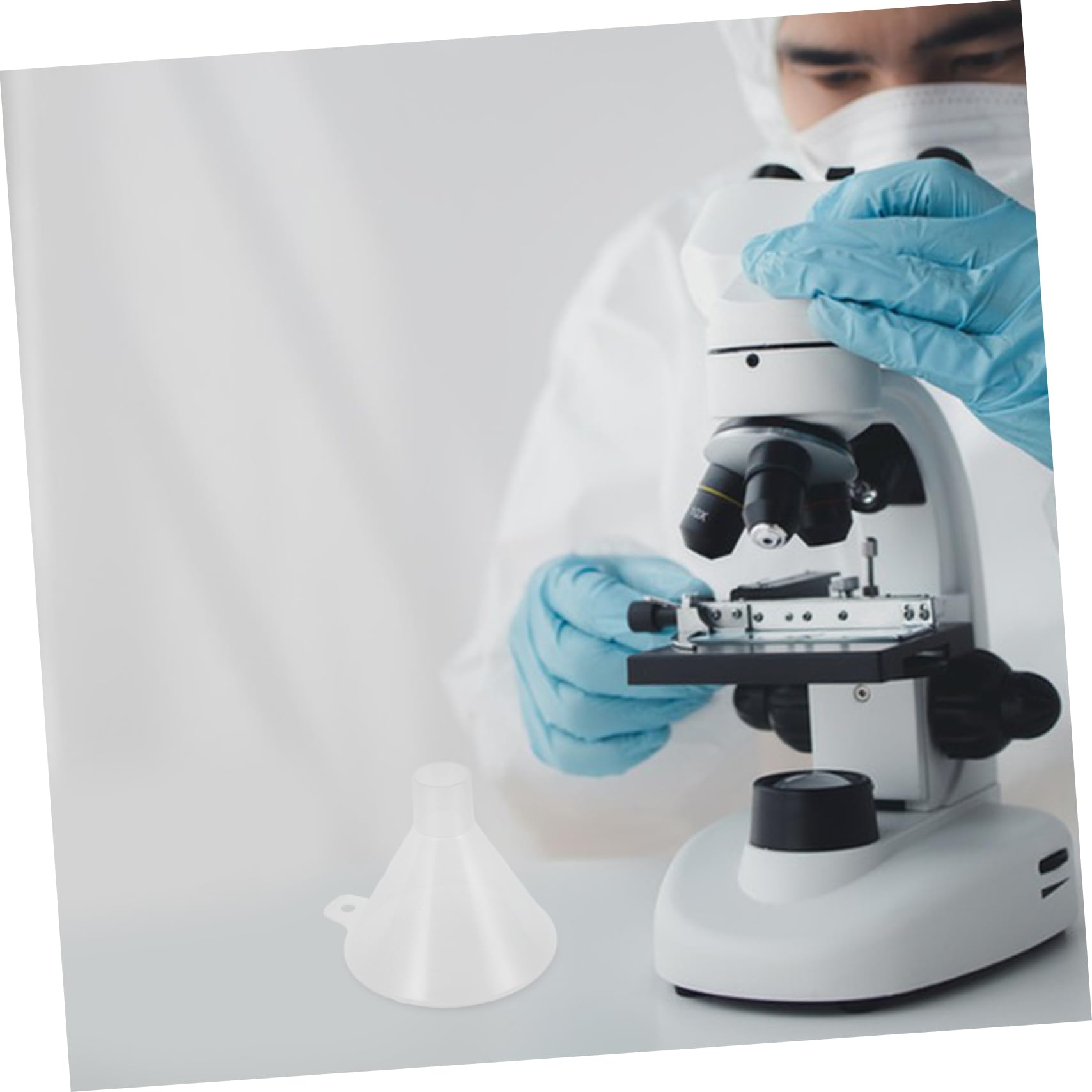 iplusmile 4pezzi Imbuto Da Laboratorio Trasparente Imbuto Per Reagenti Polvere Con Design Fondo Piatto Utensile Per Esperimenti Di Laboratorio Facile Da Pulire e Manutenere Con Ampia Bocca