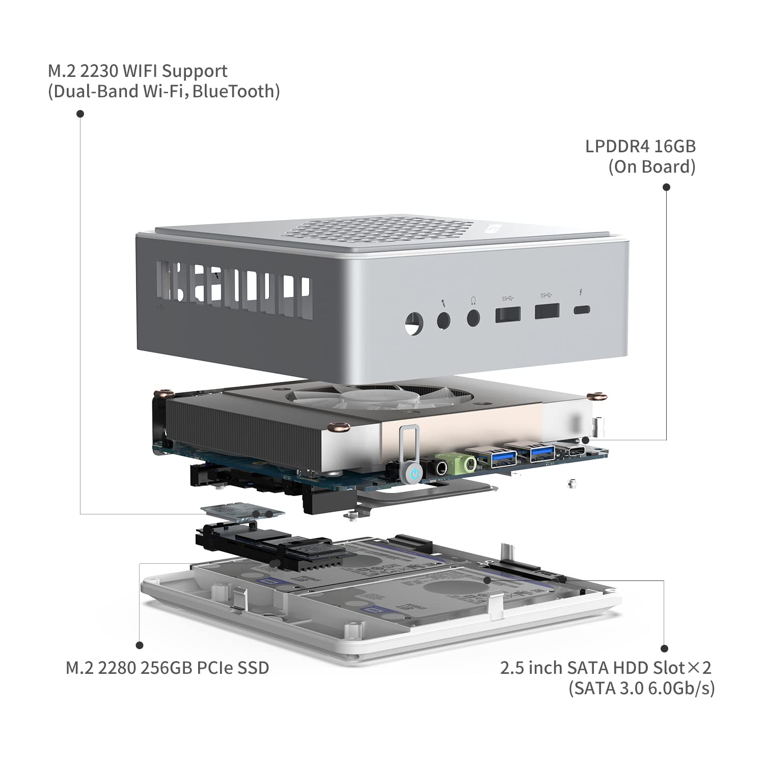 MINISFORUM DeskMini TH50 Mini PC Windows 11 Pro Intel Core i5