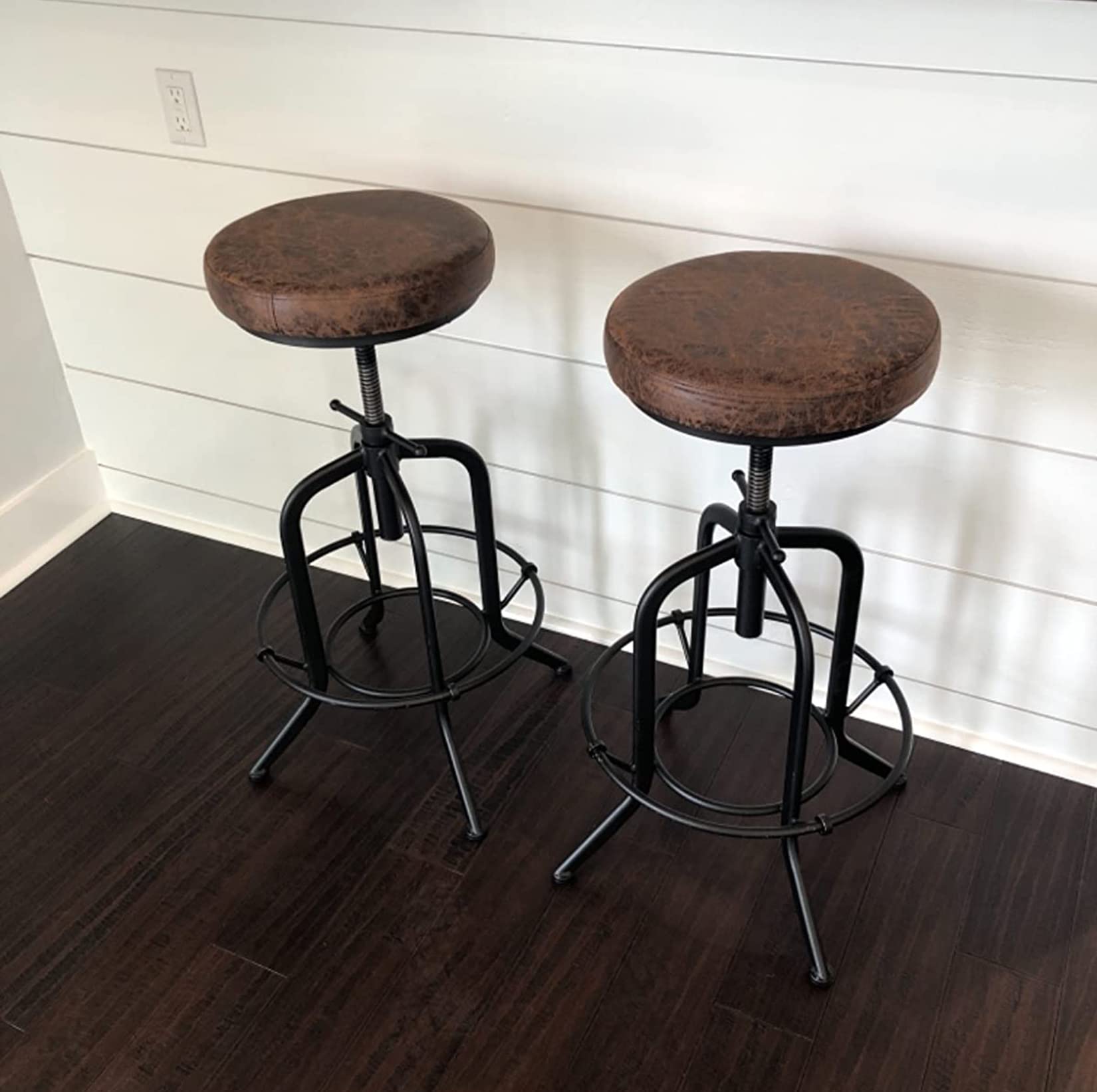 Amazon.com: LOKKHAN Industrial Bar Stool, Set of 2, Rustic