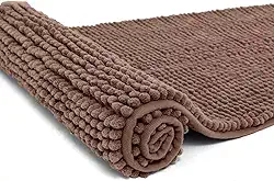 Tapete Passadeira Macarrão Antiderrapante 40x110cm Corttex – Estilo Bolinhas, Cozinha e Lavanderia, Conforto e Segurança (Marrom claro)