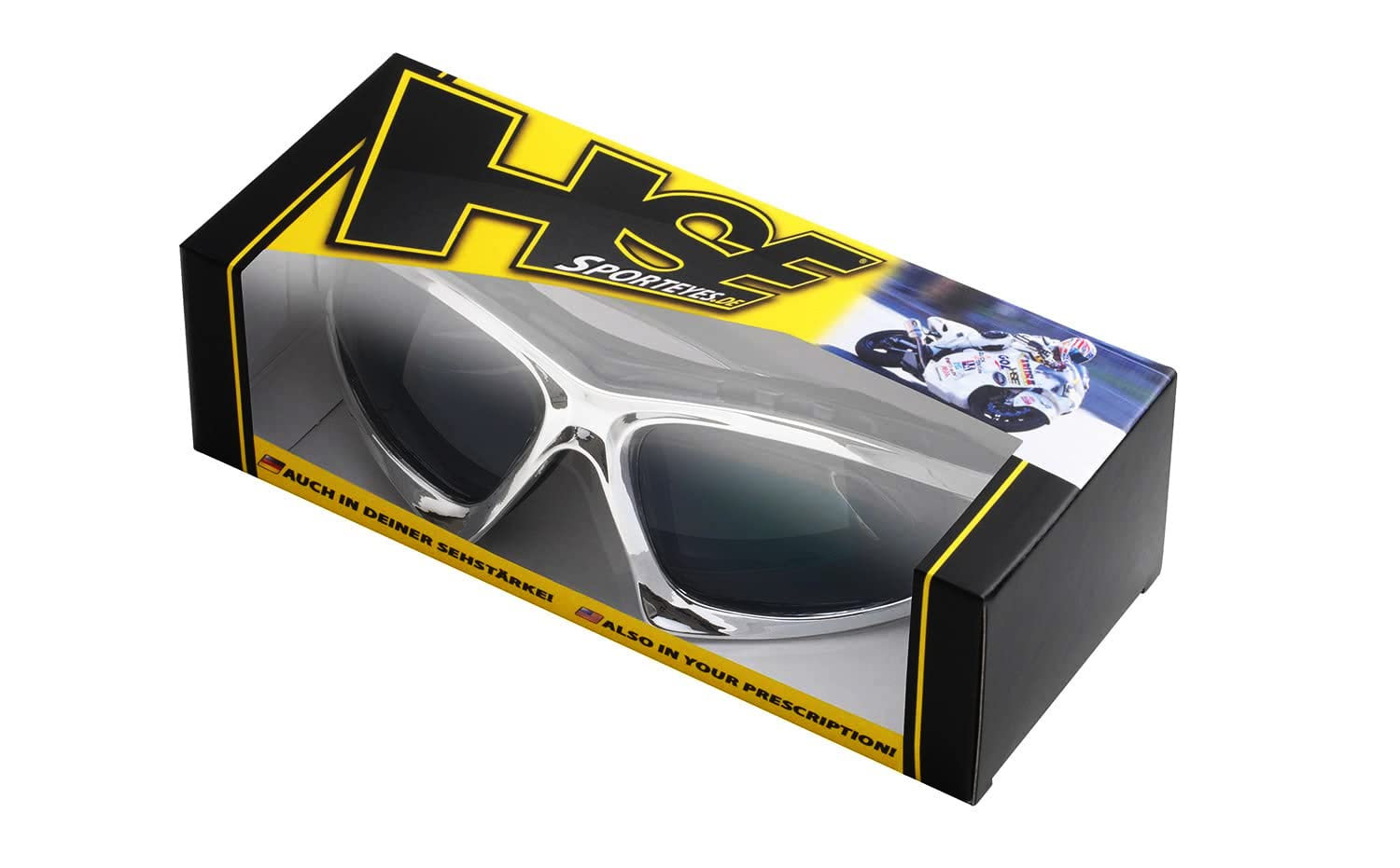 HSE SportEyes® | beschlagfrei, Winddicht, HLT® Kunststoff-Sicherheitsglas nach DIN EN 166 | Sportbrille, Radbrille, Sonnenbrille | Brille: 231