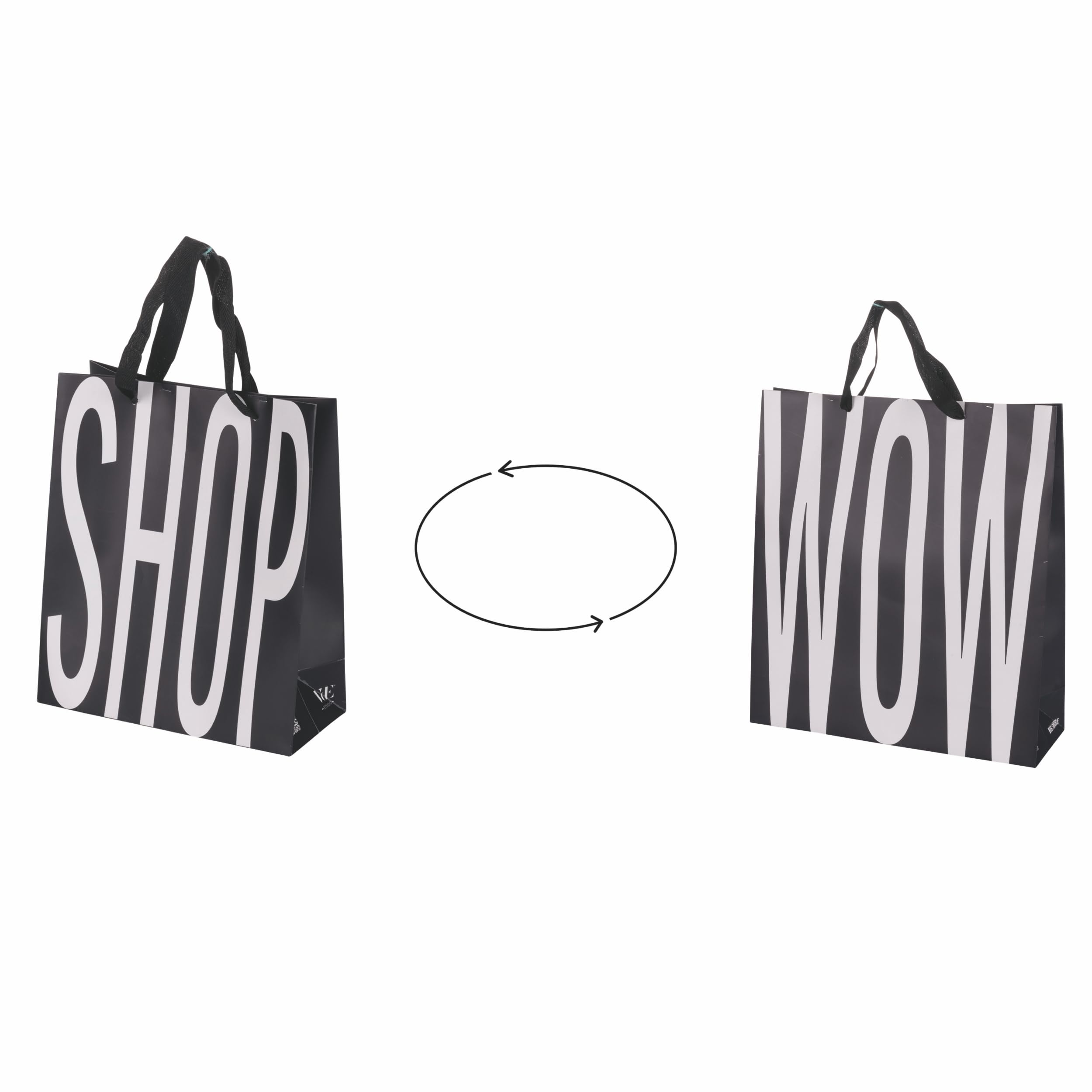 VDE Villa d'Este Home Tivoli 2002 Bigismore 24 Gift Bags, Paper, Double Faced, Fabric Handles, 22 x 10 x 26 cm