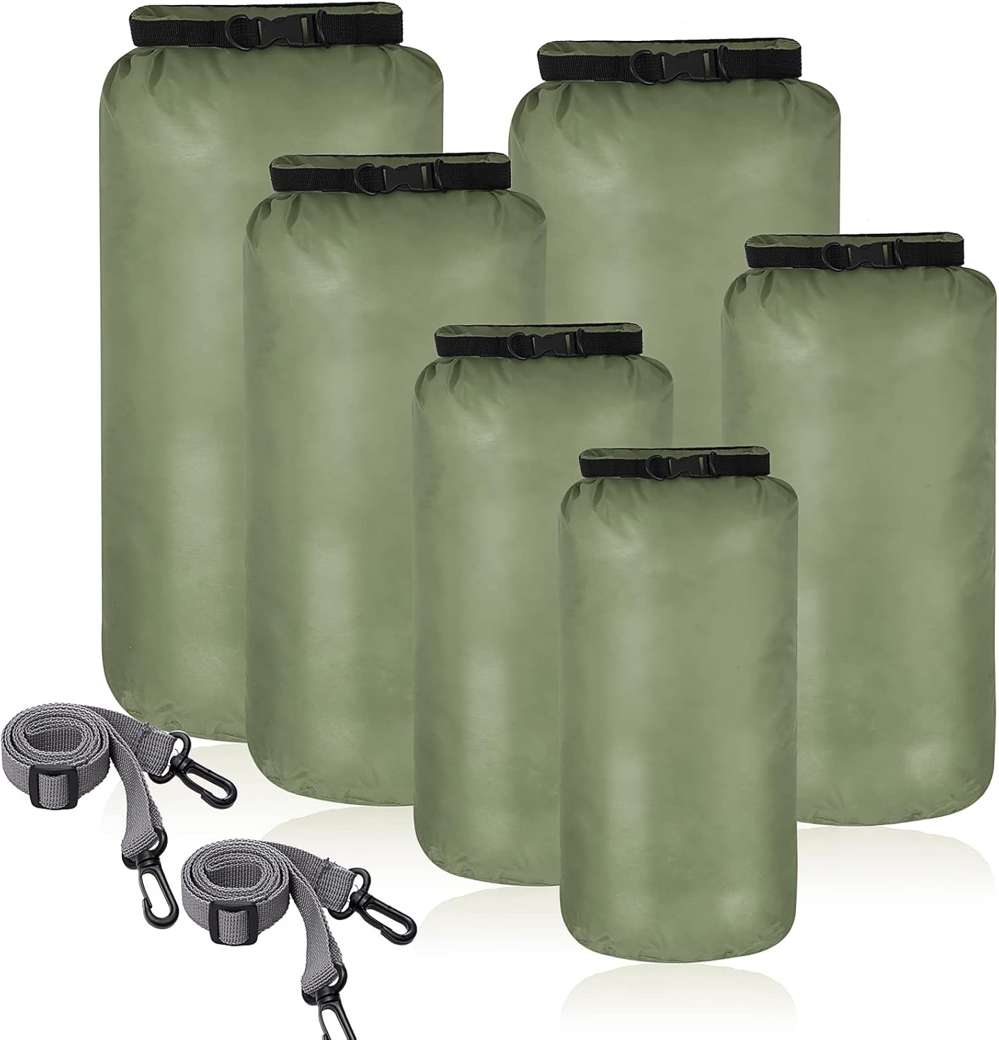 6 Pieces Waterproof Dry Bag Set Dry Sacks Lightweight