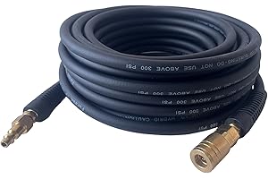 Air Hose 1/4 in x 50 ft, Heavy Duty Air Pressure Hose 300 PSI