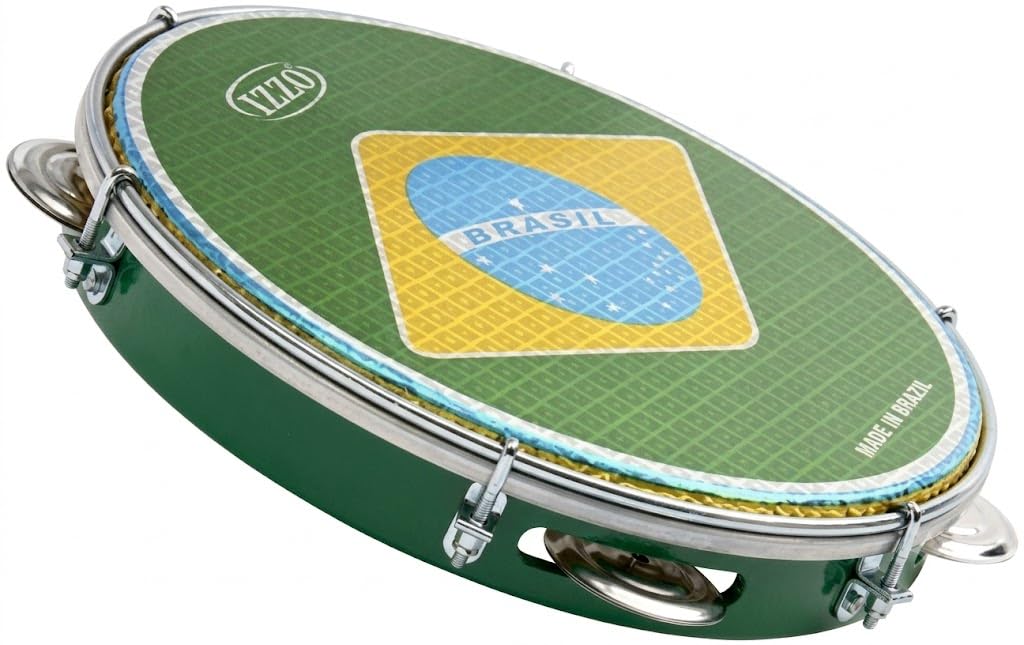 PANDEIRO 10" ABS P/BRASIL IZZO REF.IZ3438 (Verde)