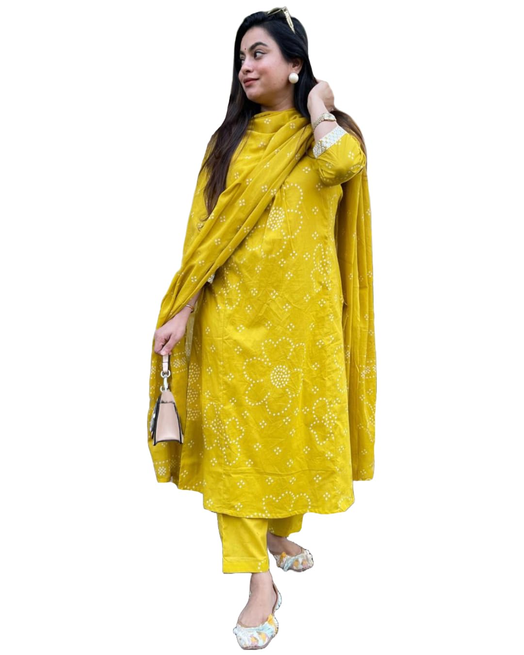 ANNI DESIGNER Women’s Rayon Viscose Straight Printed Kurta with Pant & Dupatta