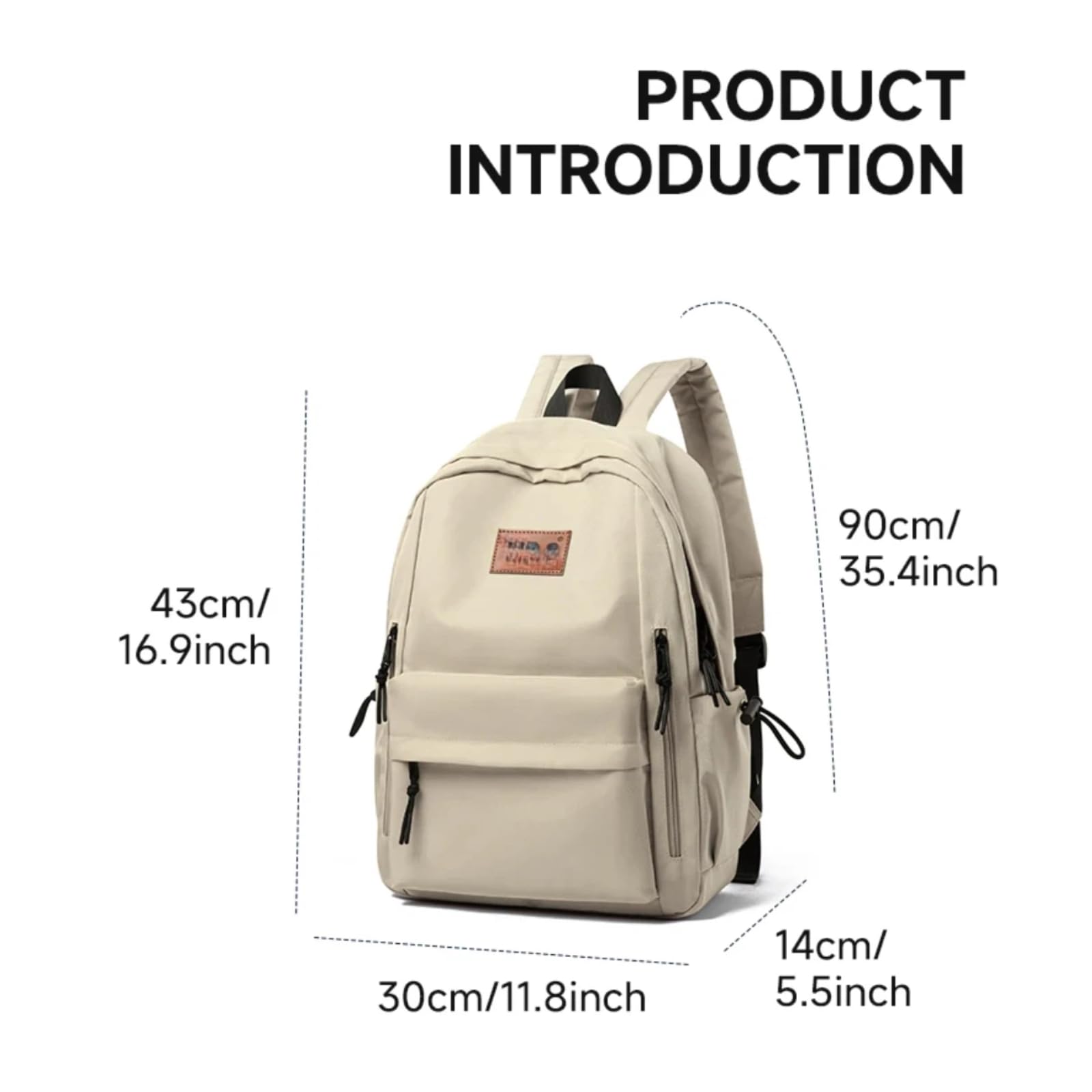 Mochila para portátil de 16 pulgadas para mujeres Hombre de Oxford Middle High School Mochila de gran capacidad para estudiantes universitarios adolescentes