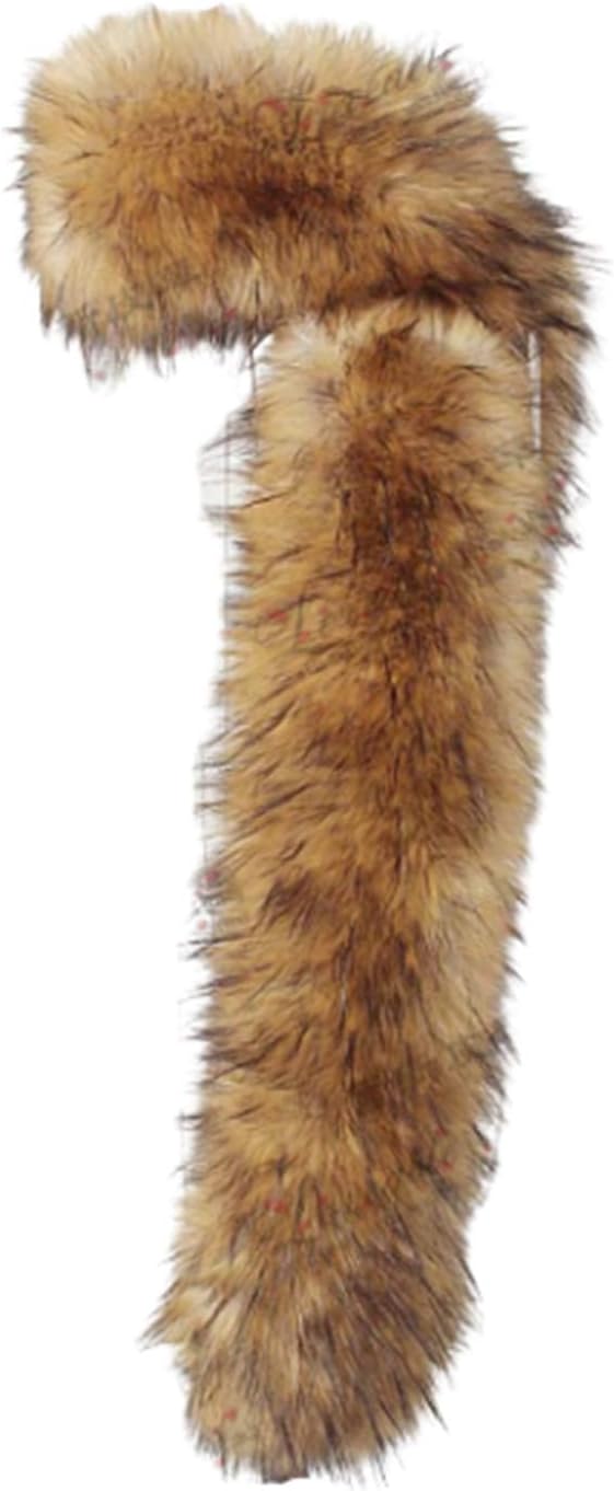 Long Men Women Faux Fur Collar Winter Warm Wrap Stole Scarf Shawl Shrug - Image 4