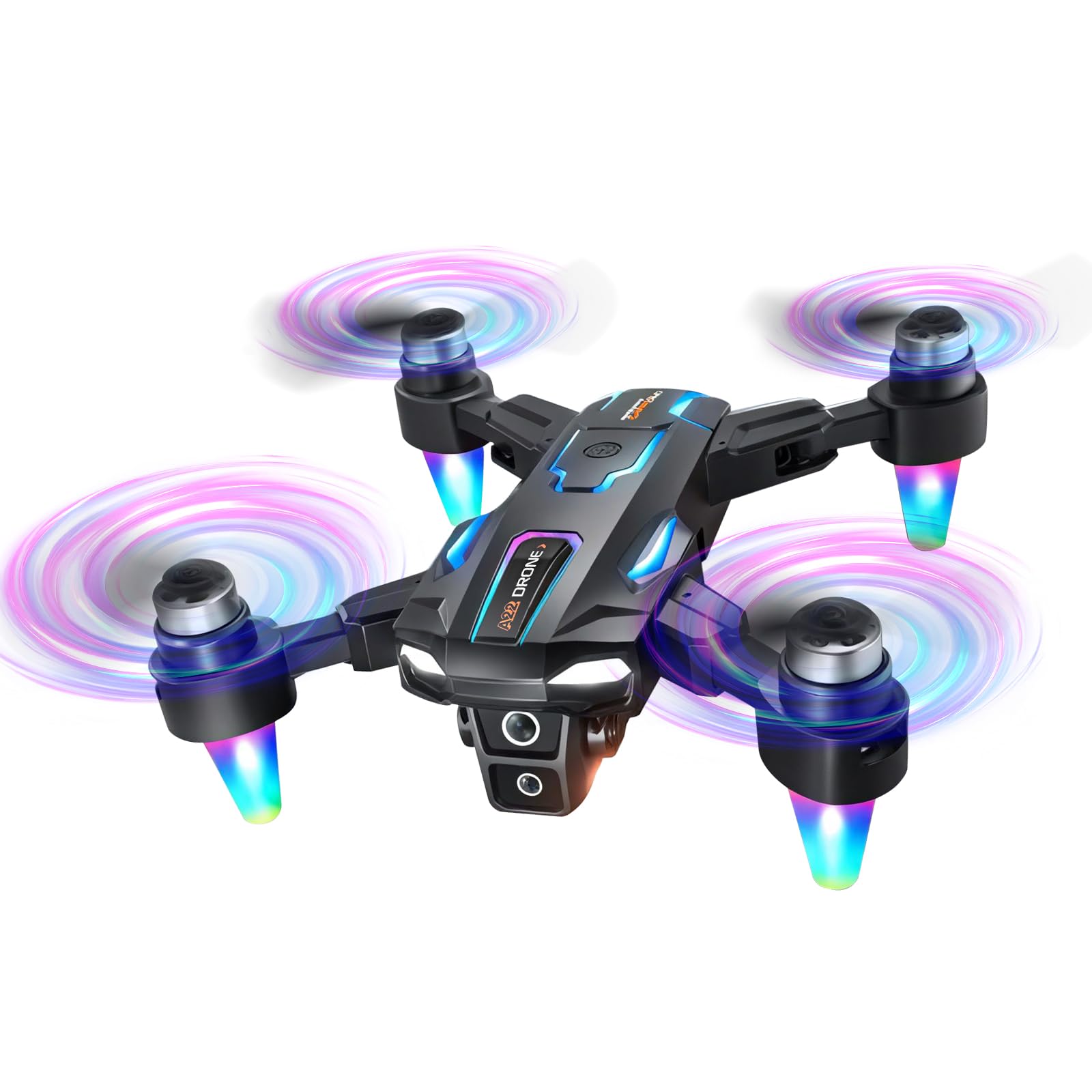 Drone con cámara HD 6K para niños, mini drone con flips 3D, drones plegables con pantalla independiente, mando a distancia, largo tiempo de vuelo