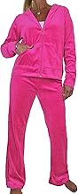 icecoolfashion Womens Plus Size Velvet Velour Tracksuit Set Zip Up Sweatshirt & Tie Bottoms Ladies Casual Sportswear Lounge Size 10-26