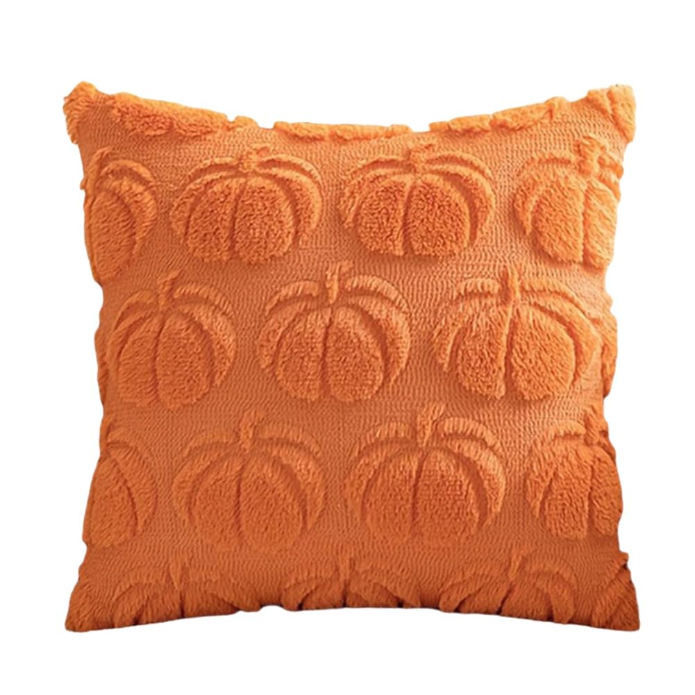 CTRLZS Autumn Light Luxury High-Grade Pumpkin Pillow Pillowcase Pumpkin Cushion Cover Living Room Sofa Decoration,Dark Orange