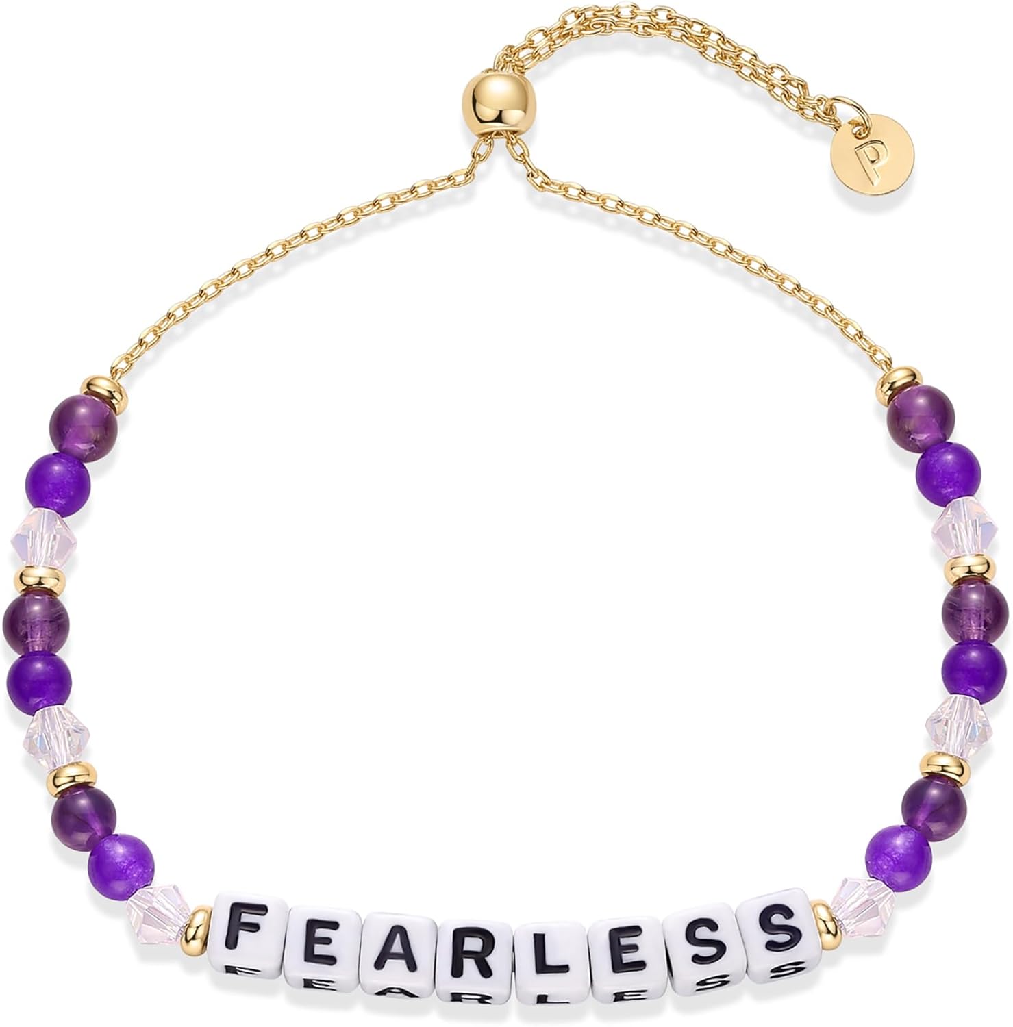 PAVOI 14K Gold Plated Colored Mantra Evil Eye Beaded Gemstone Bracelets for Women | Adjustable Friendship Beaded Bracelets with Words | I Am Enough Fearless Breathe Good Energy In My Era Grateful You Got This Affirmation Bracelet