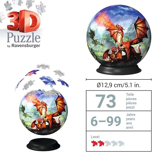 Miniatura 5 de Ravensburger Rompecabezas 3D 11565 Dragón místico de 72 piezas para adultos y niños a partir de 6 años