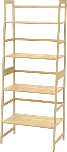 WTZ Estantería para libros, estantes de almacenamiento para libros, estante de escalera para dormitorio, sala de estar, oficina MC-801 (natural) disponible en Yaxa Colombia