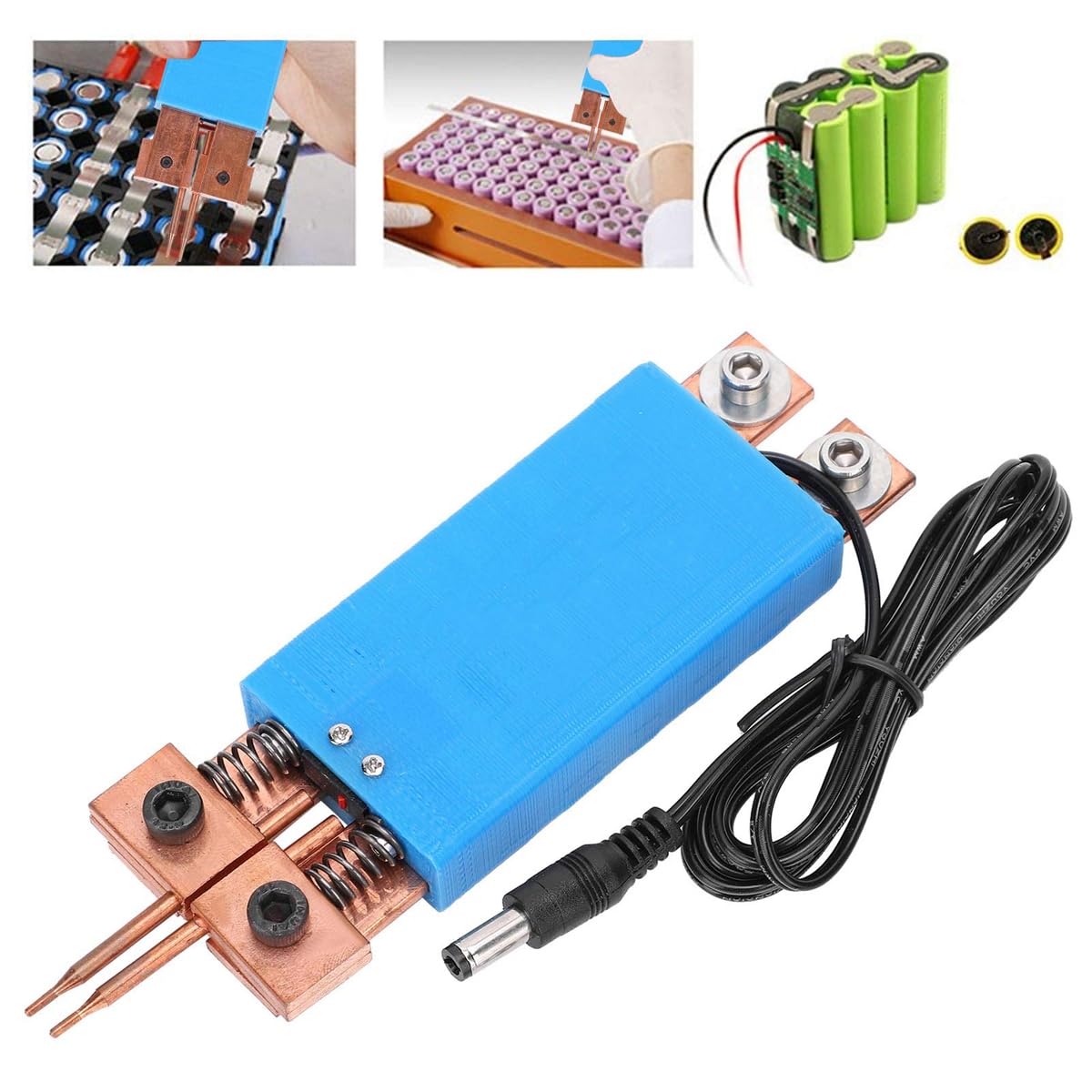 Riven Punktschweißstift Handheld Automatic Trigger Welding Pencil für 18650 Batterie Einhandbetrieb Blau Kupfer Bus Bar