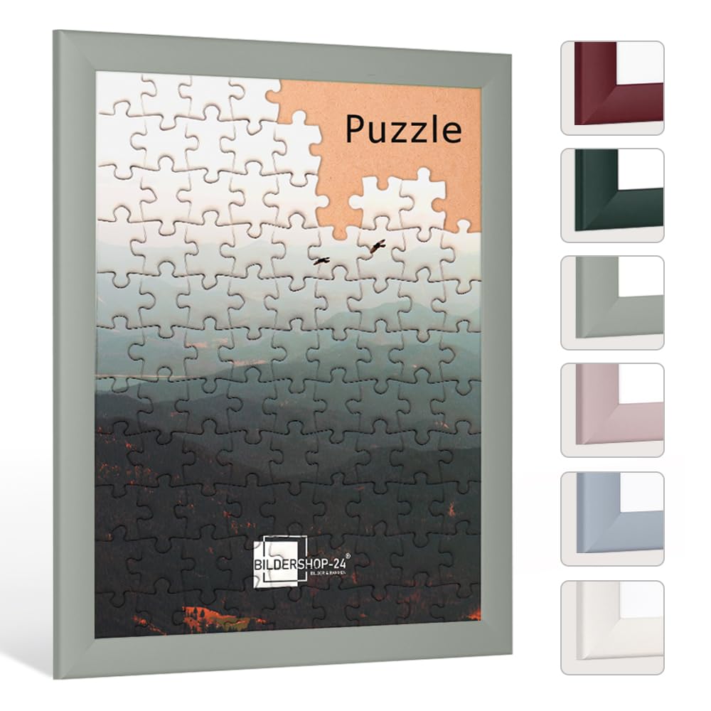 Bildershop-24 Puzzlerahmen Dalia Pastellgrün 38x98cm 98x38cm (ca. 1000 Teile)