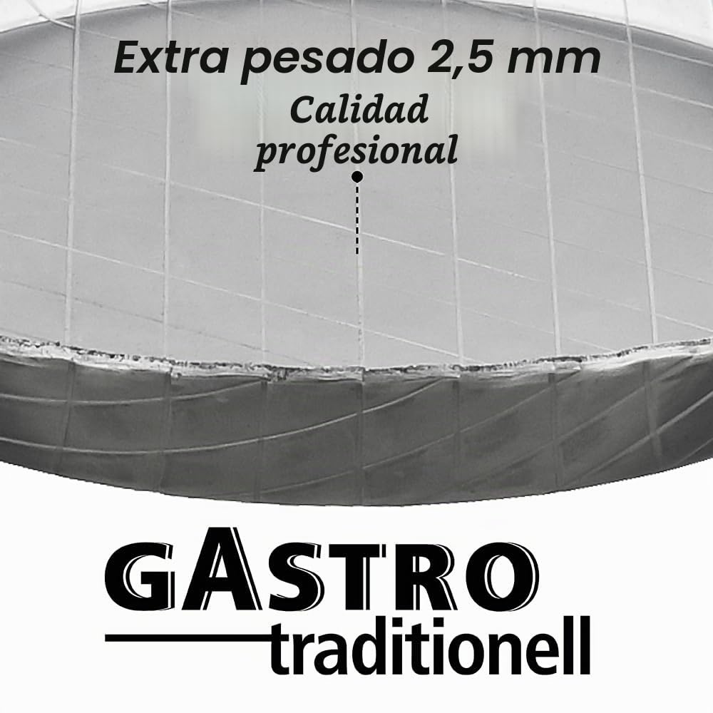 GSW 860222 Gastro - Juego de sartenes (hierro forjado, 2 unidades), color plateado
