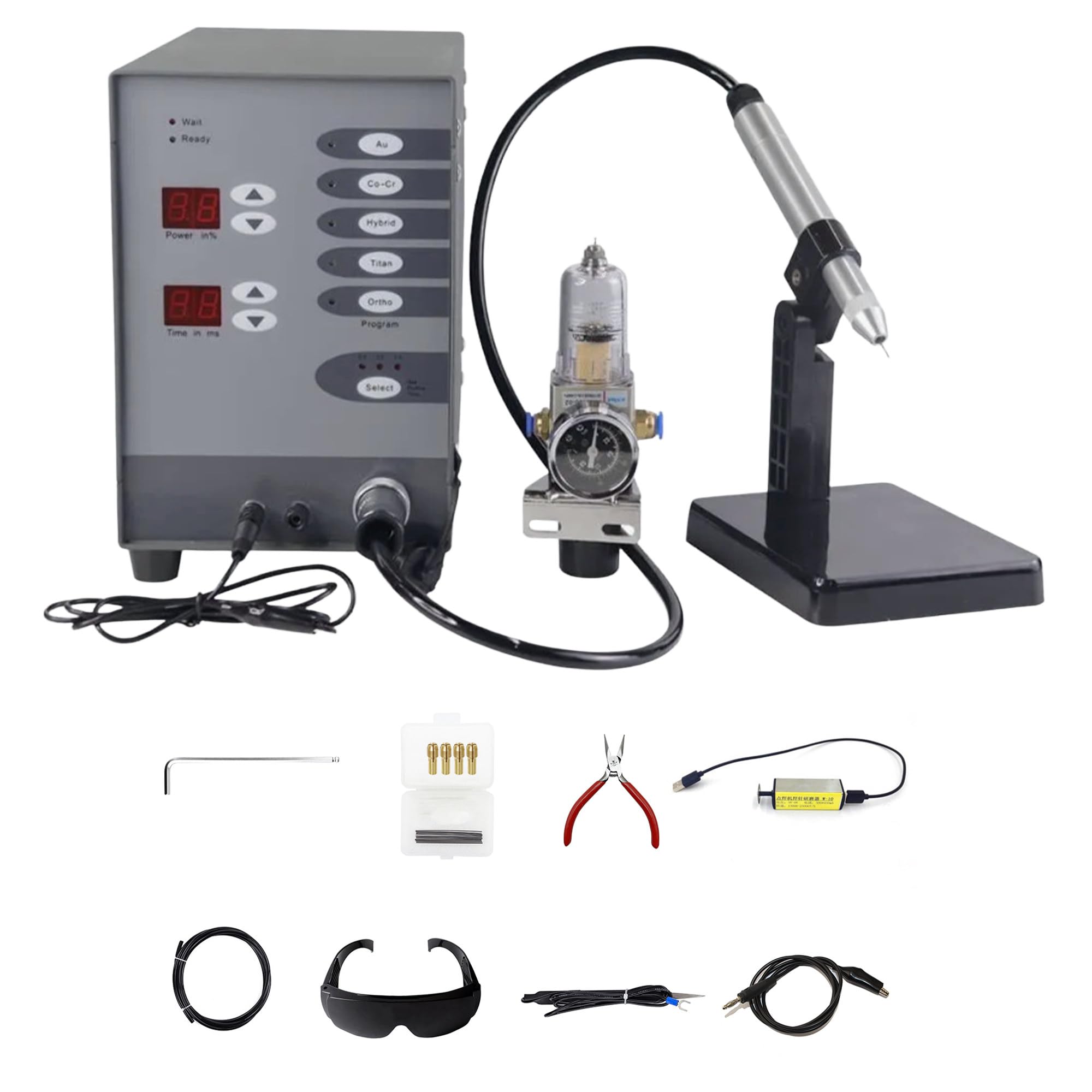 Kit de soldadura por puntos de joyería, máquina de soldadura de cadena 50A-600A para reparación de joyas, equipo profesional de soldadura de pulseras de 110 V