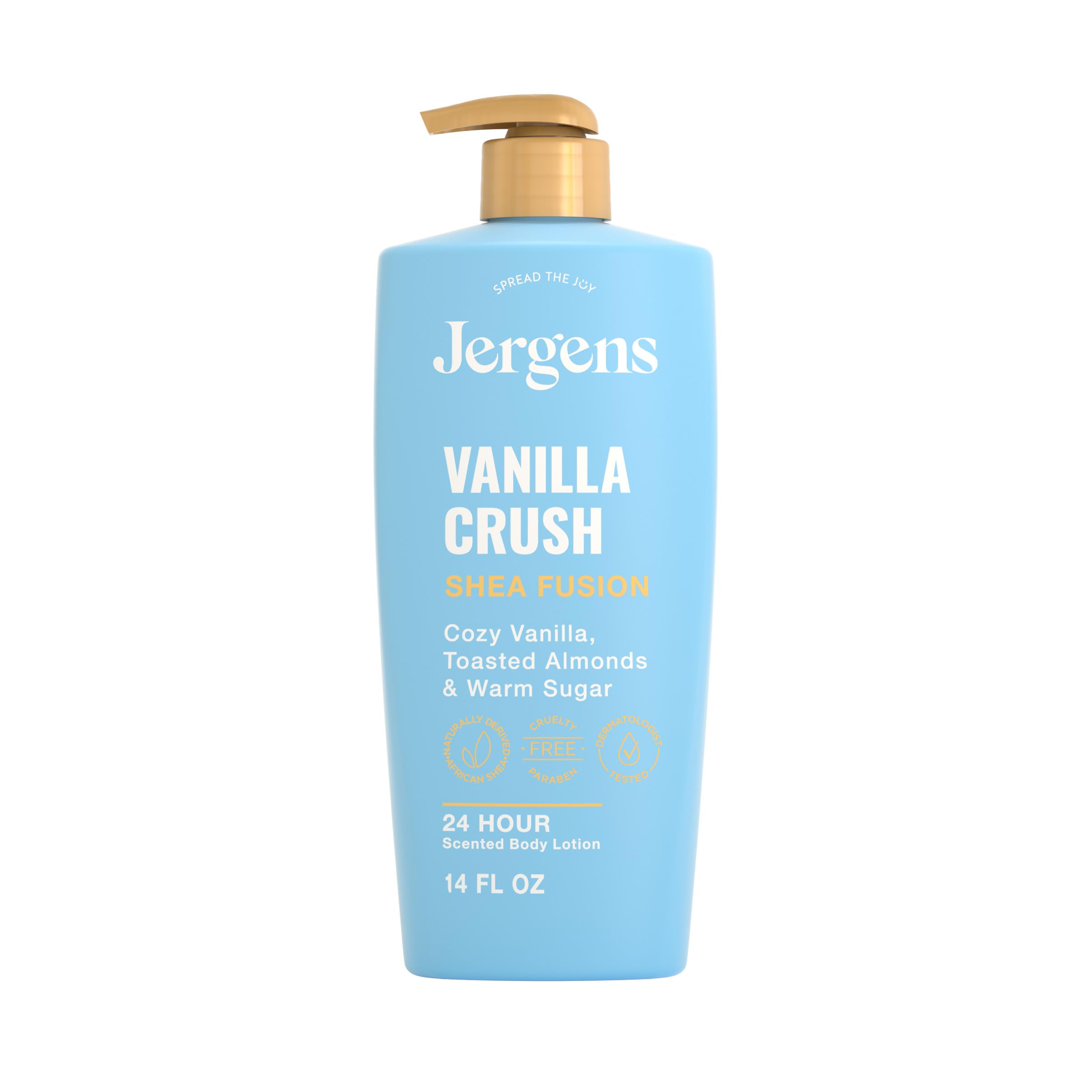 Jergens Shea Fusion Vanilla Crush Body Lotion, Dry Skin, 14 fl oz