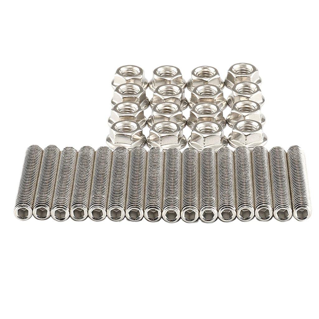 High Performance Exhaust Manifold Studs Kit for Ford 4.6/5.4 V8 Engine - Stainless Steel Nuts & Bolts Set - Easy Install - Top Grade Material