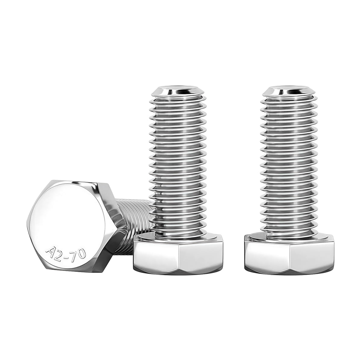 Drenky M8 Hex Bolts 304 Stainless Steel M8 x 20mm Hex Head Screws Bolt DIN 933 Machine Screws for Furniture Repair Automotive & Machinery Assembly