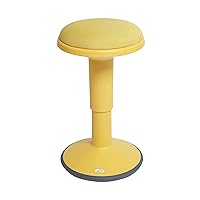 Vista 17 de ECR4Kids - Taburete oscilante Sitwell con cojín, altura ajustable, asiento activo, gris claro