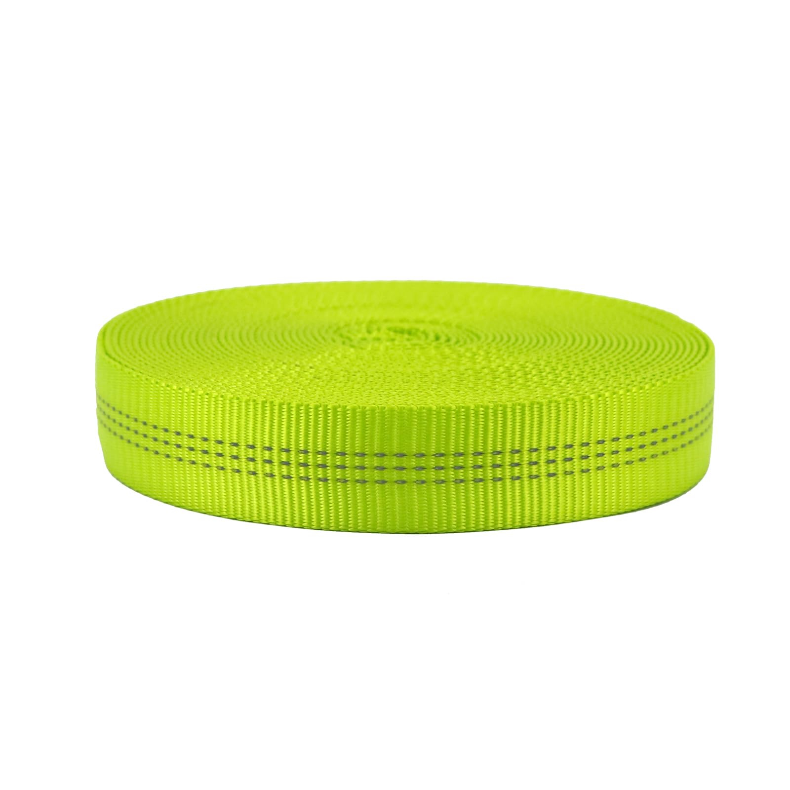 NewDoar 1 inch Nylon Tubular Webbing - UIAA & CE Certified Climbing Tape - Heavy Duty DIY Strap for Rescue, Rock Work, Anchor Building & Outdoor Strapping (Green,5Yard)