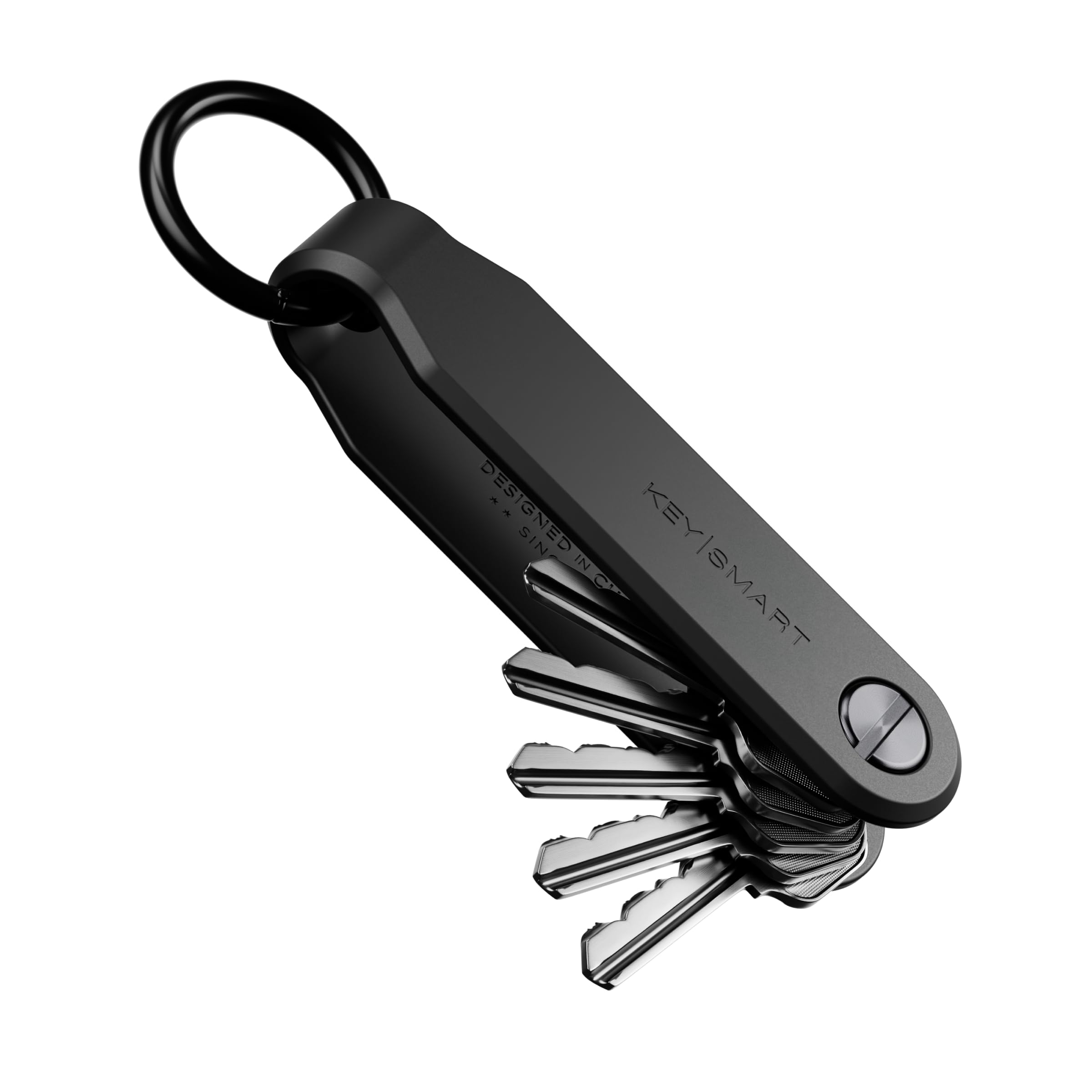 Keysmart Men's Loop-Black Loop - Keychain Key Holder, Fkm Silicone Compact Key Organizer For Key Chain, Clutter-Free Compact Edc Key Chains, Black, Standard - Fkm