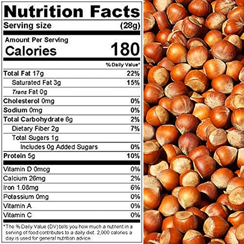 Presto Sales Hazelnuts (Filberts) Raw In Shell 80 oz | Non-GMO, Natural Healthy Snack | Gluten Free, Keto/Paleo Friendly | Resealable 5 lbs Bag